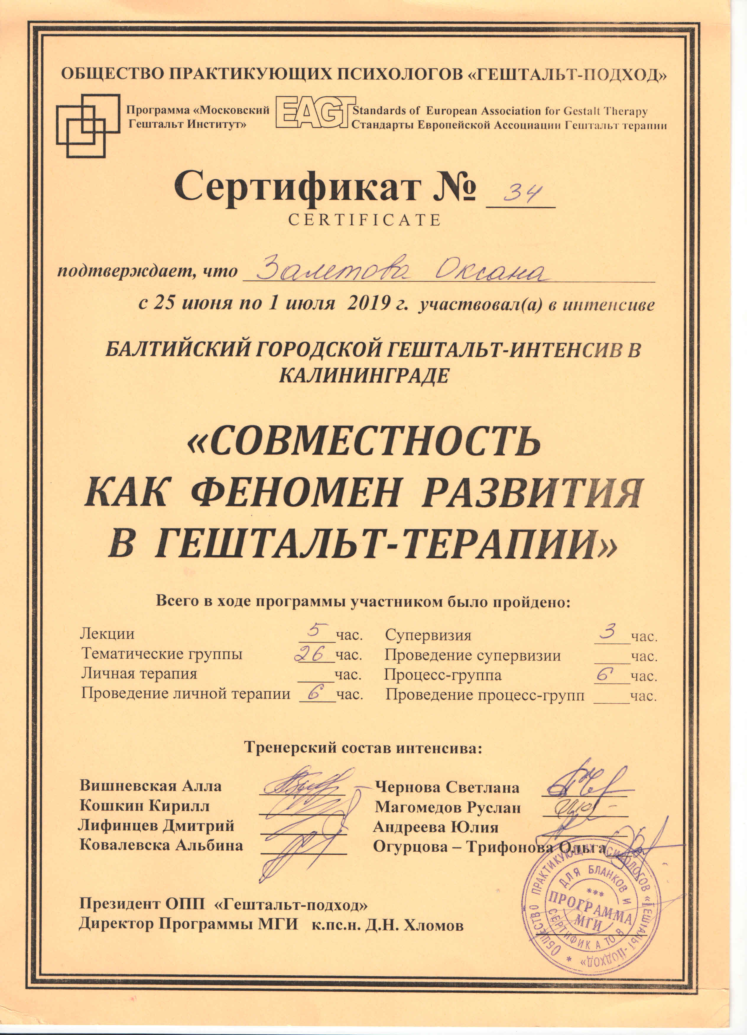Городской интенсив